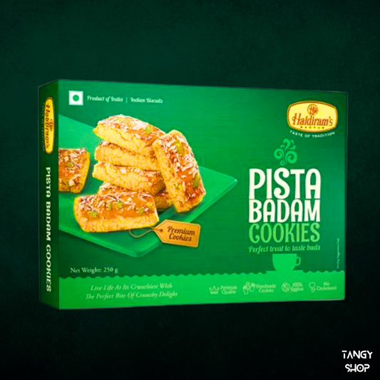 Indian Candies | Haldiram Pista Badam Cookies | 250g box | Tangy Shop - TANGY SHOP