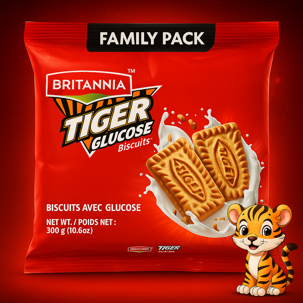 Tiger Glucose Biscuit Family Pack | 300 g | Tangy Shop