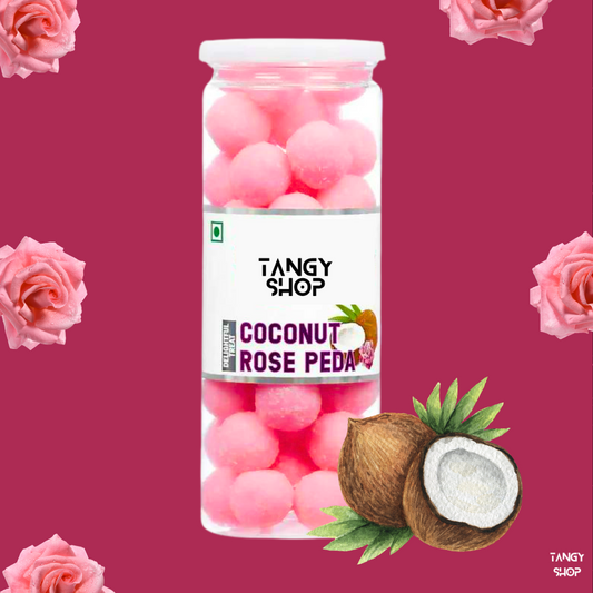 Indian Candies | Coconut Rose Peda | 200g | Tangy Shop - TANGY SHOP