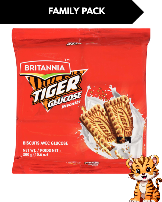 Tiger Glucose Biscuit Family Pack | 300 g | Tangy Shop