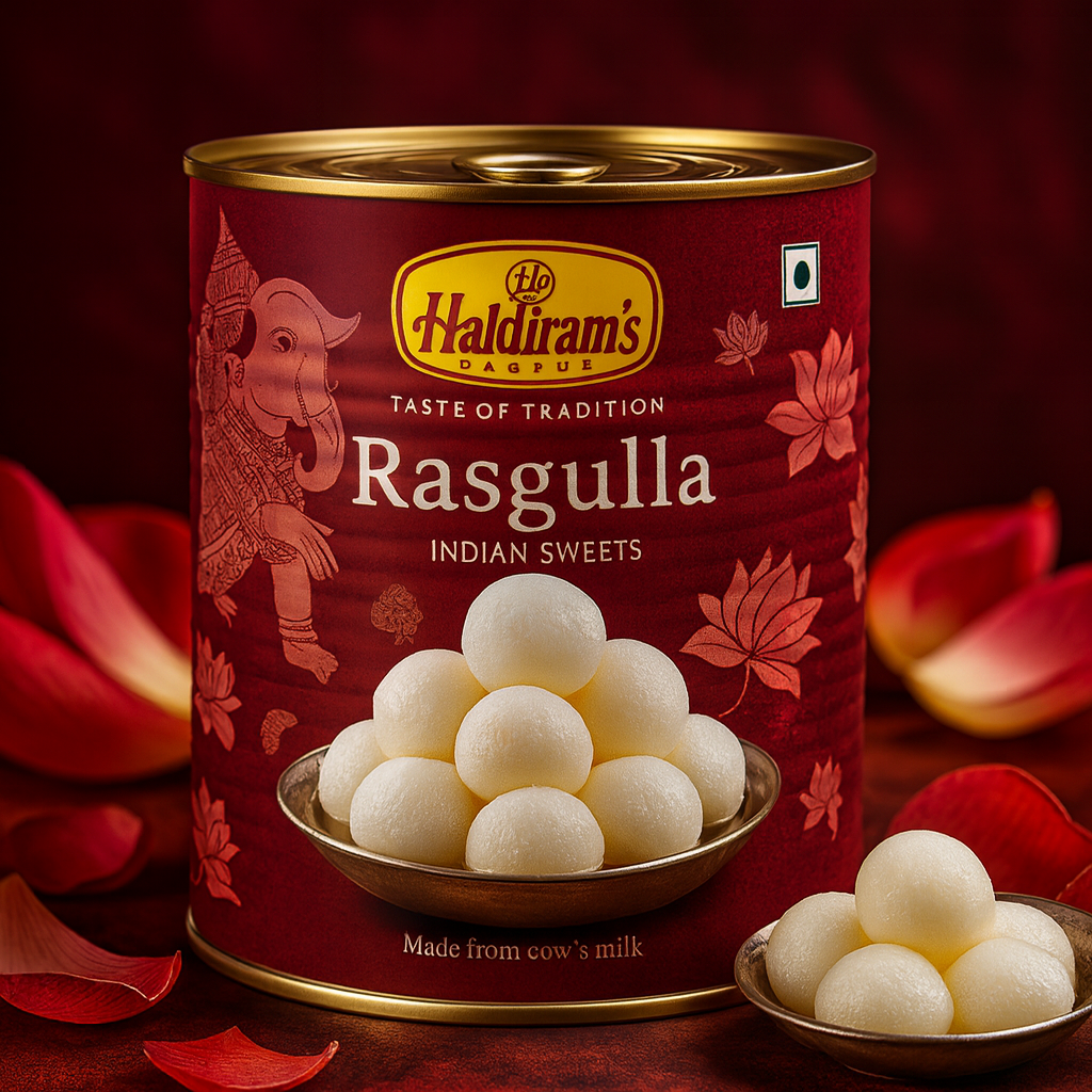 Haldiram Spongy Rasgulla | 1Kg Jar | Tangy Shop