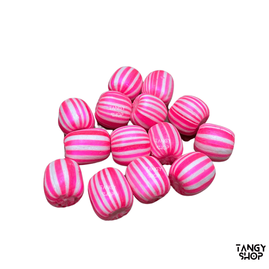 Indian Candies | Pink Stripped Candy Balls | Pack of 20 | Tangy Shop - TANGY SHOP
