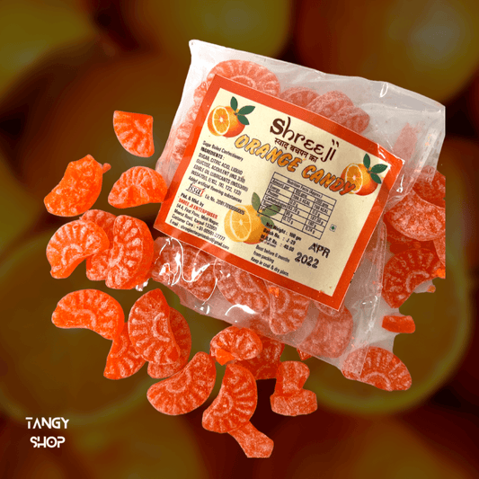 Indian Candies | ORANGE CANDY | Pack of 100g - TANGY SHOP