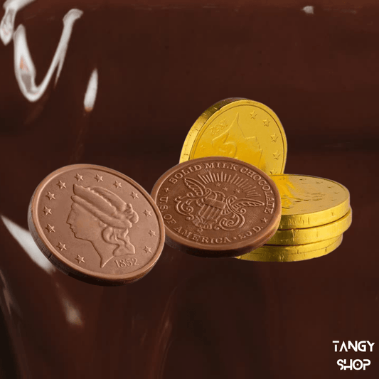 Indian Candies | Gold Coin Chocolate | Pack of 20 - TANGY SHOP