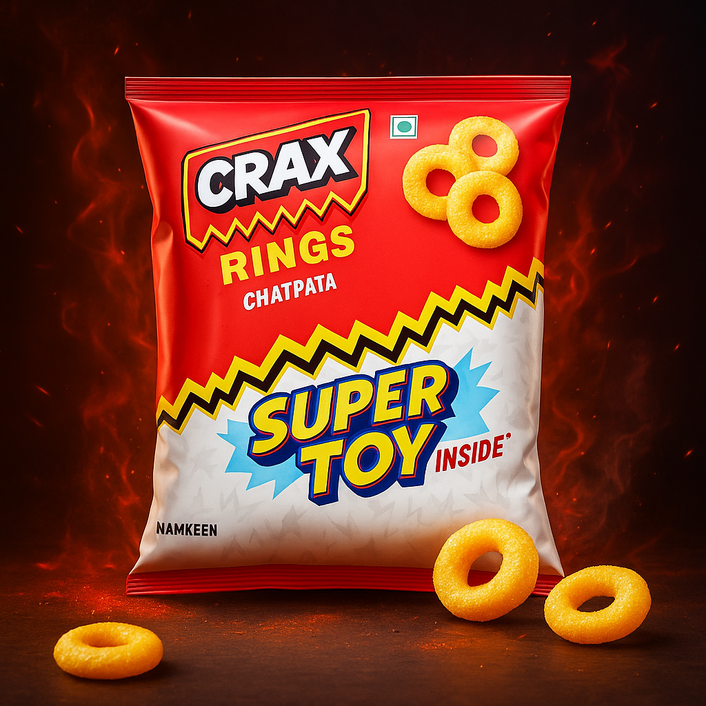 Crax Rings Chatpata Flavour [BIG PACK] | Imported Indian Puff Rings | Tangy Shop