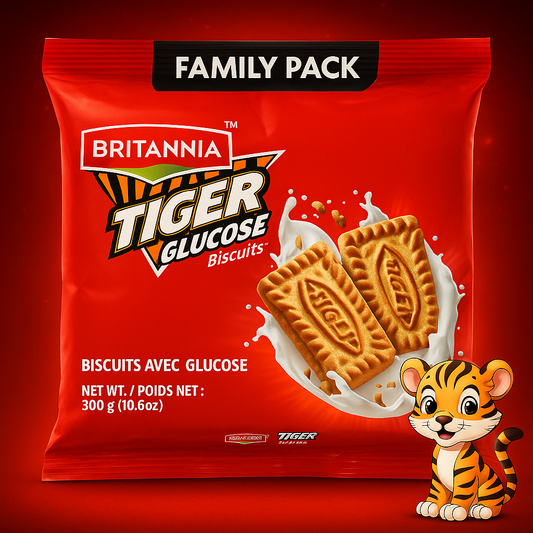 Tiger Glucose Biscuit Family Pack | 300 g | Tangy Shop