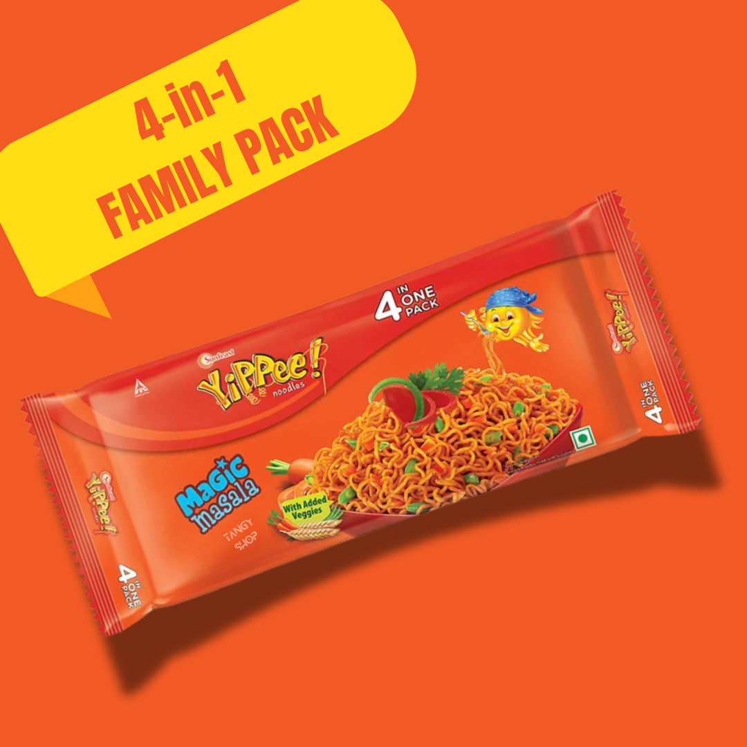 Yippie Noodles | 4-in-1 Pack | 280g | Tangy Shop