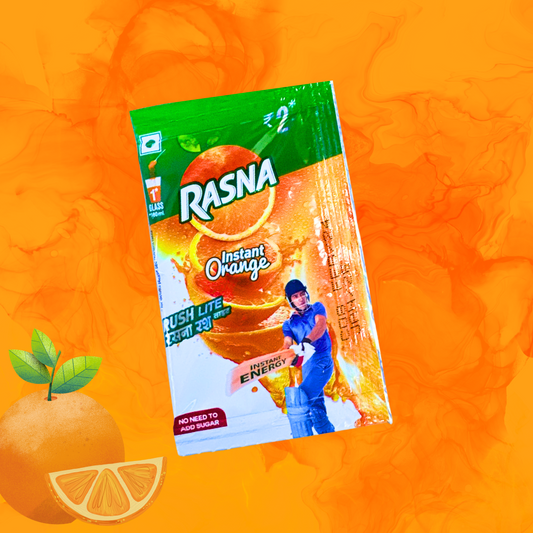 Rasna Orange Flavour | Pack of 24 Pouches | Tangy Shop