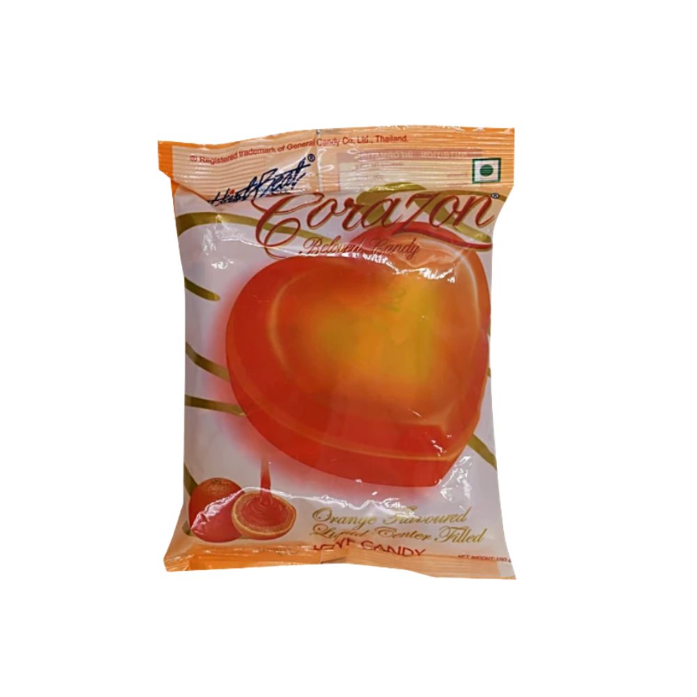 Heartbeat Candy Orange flavour | Pack of 20 | Tangy Shop